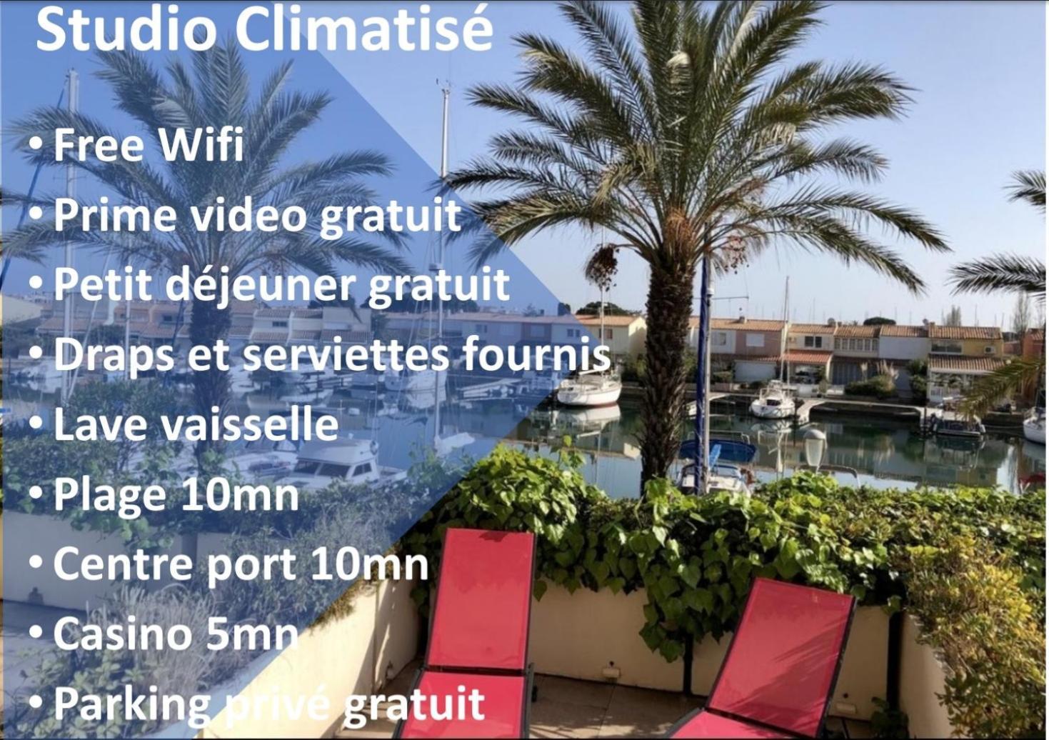 Cap Capistol Studio Avec Terrasse, Vue Port Агд Экстерьер фото